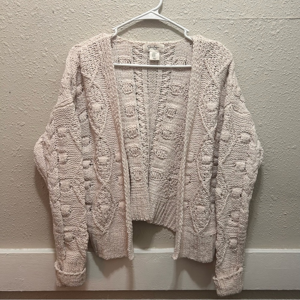 Jessica Simpson Cream Knit Sweater Cardigan XS